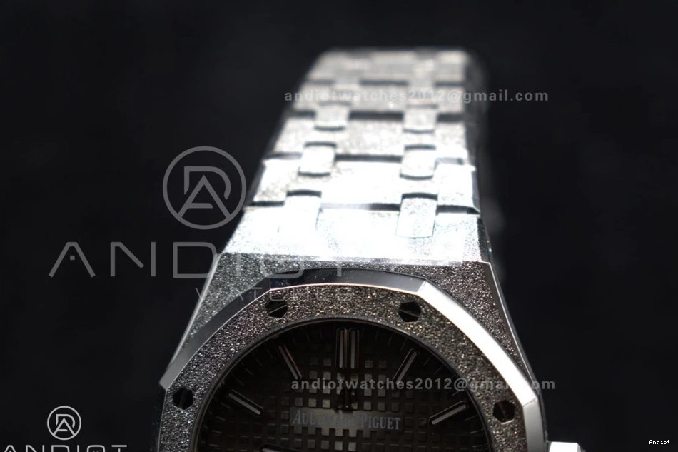 SS Royal Frosted Best Oak Bracelet Grey on Super 1:1 Dial SS SA3120 15454 37mm Clone APSF Edition Textured 0202